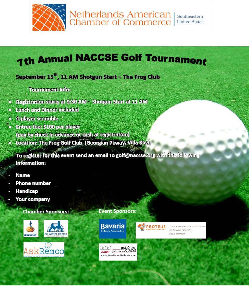 NACCSE Golf invitation